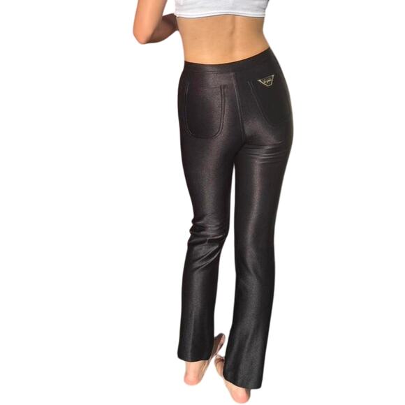 VTG 1970s Black Spandex Disco Pants XS – Bojeangles Skin Ease / Le Gambi Style - Picture 1 of 8
